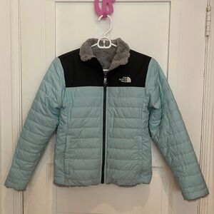 The North Face Kids Light Blue and Black Jacket